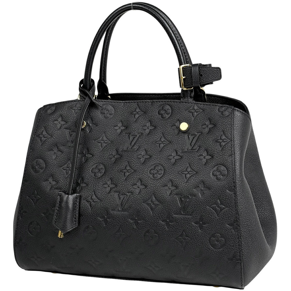 Louis Vuitton Montaigne Handbag Monogram Empreinte Noir Black